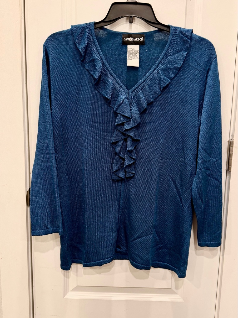 Sag Harbor Blue Knit Top